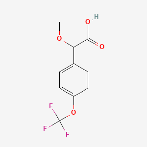 molecular formula C10H9F3O4 B8644982 Methoxy(4-trifluoromethoxyphenyl)acetic acid 