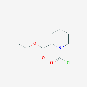 molecular formula C9H14ClNO3 B8644989 Ethyl 1-(chlorocarbonyl)piperidine-2-carboxylate CAS No. 88166-69-2