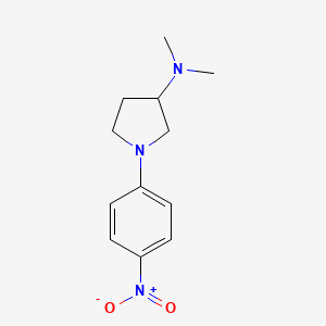 molecular formula C12H17N3O2 B8645041 N,N-dimethyl-1-(4-nitrophenyl)pyrrolidin-3-amine 