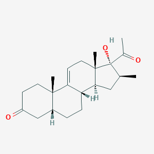 molecular formula C22H32O3 B086452 17-Hydroxy-16beta-methyl-5beta-pregn-9(11)-ene-3,20-dione CAS No. 13656-78-5