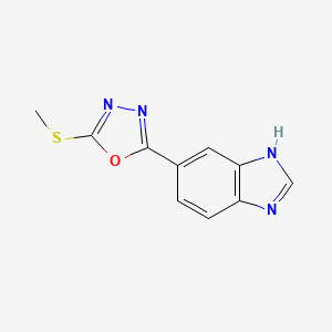 2-(1H-Benzo[d]imidazol-6-yl)-5-(methylthio)-1,3,4-oxadiazole