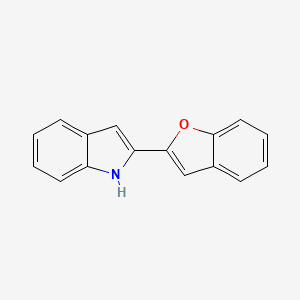 molecular formula C16H11NO B8645282 1H-Indole, 2-(2-benzofuranyl)- CAS No. 78842-63-4