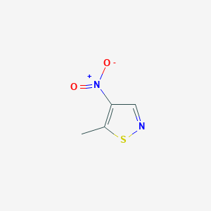 molecular formula C4H4N2O2S B086453 5-Methyl-4-nitro-1,2-thiazole CAS No. 1073-19-4