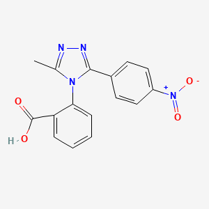 2-(3-Methyl-5-(4-nitrophenyl)-4H-1,2,4-triazol-4-yl)benzoic acid