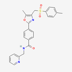 4-(5-Methyl-4-{[(4-methylphenyl)sulfonyl]methyl}-1,3-oxazol-2-yl)-N-(2-pyridinylmethyl)benzamide
