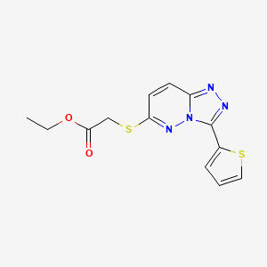 molecular formula C13H12N4O2S2 B8645510 Ethyl 2-[(3-thiophen-2-yl-[1,2,4]triazolo[4,3-b]pyridazin-6-yl)sulfanyl]acetate 