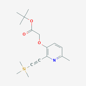 Tert-butyl {[2-(trimethylsilyl-1-ethynyl)-6-methylpyridin-3-yl]oxy}acetate