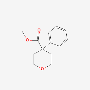 molecular formula C13H16O3 B8645565 methyl 4-phenyloxane-4-carboxylate 