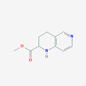 molecular formula C10H12N2O2 B8645686 Methyl 1,2,3,4-tetrahydro-1,6-naphthyridine-2-carboxylate 