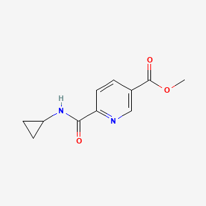 molecular formula C11H12N2O3 B8645840 Methyl 6-(cyclopropylcarbamoyl)pyridine-3-carboxylate 