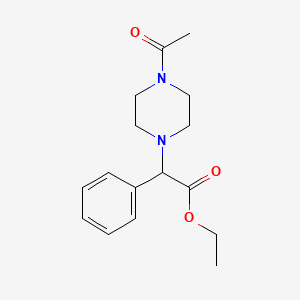 Ethyl 2-(4-acetylpiperazin-1-yl)-2-phenylacetate