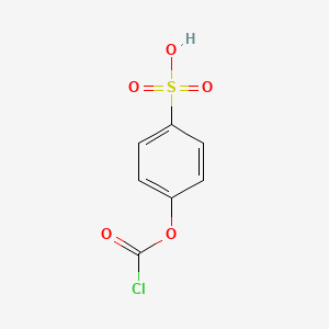 molecular formula C7H5ClO5S B8645876 Benzenesulfonic acid, 4-[(chlorocarbonyl)oxy]- CAS No. 133824-08-5