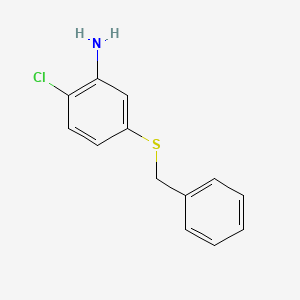 molecular formula C13H12ClNS B8645883 5-(Benzylsulfanyl)-2-chloroaniline CAS No. 917894-06-5