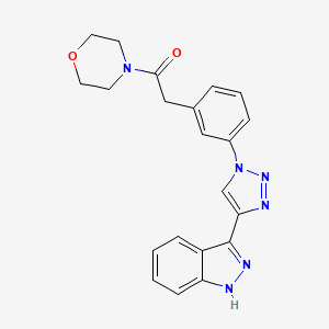 3-{1-[3-(2-morpholin-4-yl-2-oxoethyl)phenyl]-1H-1,2,3-triazol-4-yl}-1H-indazole