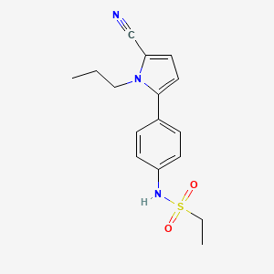 molecular formula C16H19N3O2S B8645912 N-(4-(5-Cyano-1-propyl-1H-pyrrol-2-yl)phenyl)ethanesulfonamide CAS No. 922506-19-2
