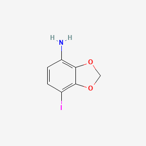 molecular formula C7H6INO2 B8645925 7-Iodo-1,3-benzodioxol-4-amine 