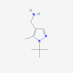 molecular formula C9H17N3 B8645930 (1-tert-butyl-5-methyl-1H-pyrazol-4-yl)methanamine 
