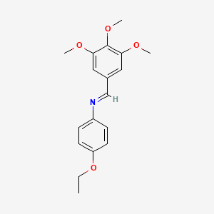 molecular formula C18H21NO4 B8645938 N-(4-ethoxyphenyl)-1-(3,4,5-trimethoxyphenyl)methanimine CAS No. 158319-78-9