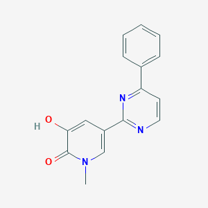 molecular formula C16H13N3O2 B8645971 3-hydroxy-1-methyl-5-(4-phenylpyrimidin-2-yl)pyridin-2(1H)-one 