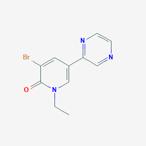 3-Bromo-1-ethyl-5-(pyrazin-2-yl)pyridin-2(1H)-one