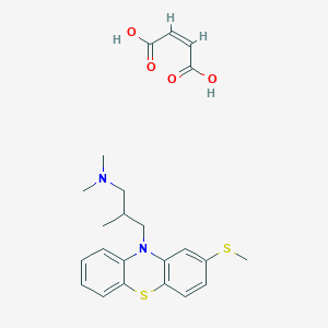 molecular formula C23H28N2O4S2 B086460 10-[3-(Dimethylammonio)-2-methylpropyl]-2-(methylthio)-10H-phenothiazinium maleate CAS No. 1057-84-7