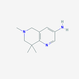 3-Amino-5,6,7,8-tetrahydro-6,8,8-trimethyl[1,6]naphthyridine