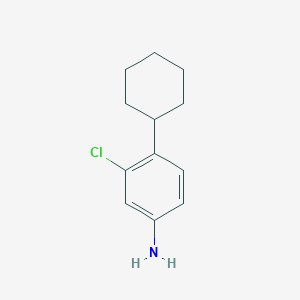 molecular formula C12H16ClN B8646167 3-Chloro-4-cyclohexylaniline CAS No. 62115-76-8