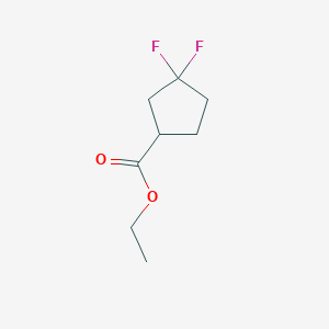 molecular formula C8H12F2O2 B8646191 Ethyl 3,3-difluorocyclopentanecarboxylate 