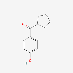 molecular formula C12H14O2 B8646256 Methanone, cyclopentyl(4-hydroxyphenyl)- CAS No. 54758-33-7