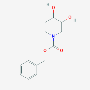 molecular formula C13H17NO4 B8646287 (3R,4R)-rel-Benzyl 3,4-dihydroxypiperidine-1-carboxylate 