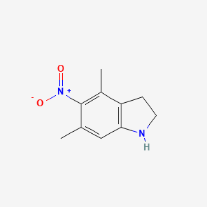 molecular formula C10H12N2O2 B8646313 4,6-Dimethyl-5-nitroindoline 