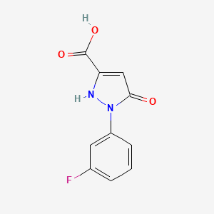 molecular formula C10H7FN2O3 B8646383 1-(3-fluoro-phenyl)-5-hydroxy-1H-pyrazole-3-carboxylicacid 