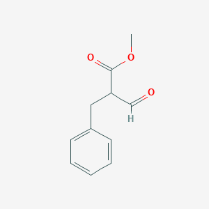 molecular formula C11H12O3 B8646438 Methyl 2-benzyl-3-oxopropanoate 