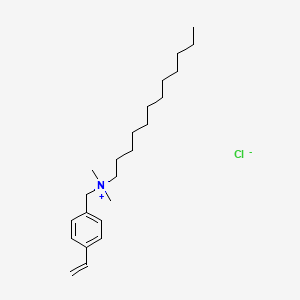 molecular formula C23H40ClN B8646480 Benzenemethanaminium, N-dodecyl-4-ethenyl-N,N-dimethyl-, chloride CAS No. 56307-84-7