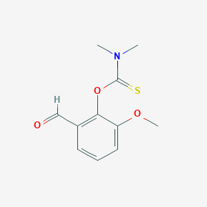 molecular formula C11H13NO3S B8646488 O-(2-Formyl-6-methoxyphenyl) dimethylcarbamothioate CAS No. 88791-03-1