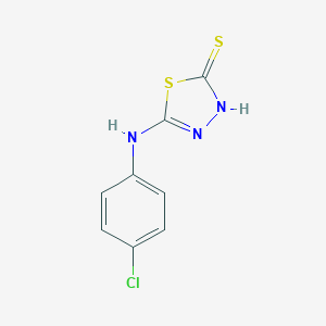 molecular formula C8H6ClN3S2 B086465 5-(4-Chloroanilino)-1,3,4-thiadiazole-2(3H)-thione CAS No. 14731-29-4