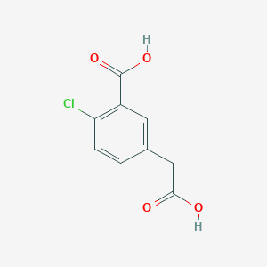 molecular formula C9H7ClO4 B8646516 5-(Carboxymethyl)-2-chlorobenzoic acid 