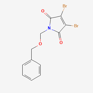 molecular formula C12H9Br2NO3 B8646580 N-benzyloxymethyl-2,3-dibromomaleimide CAS No. 102147-52-4
