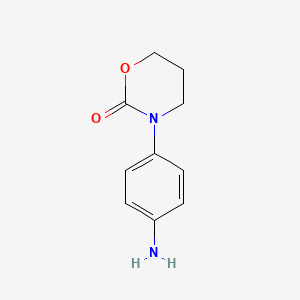 molecular formula C10H12N2O2 B8646630 3-(4-Aminophenyl)-1,3-oxazinan-2-one 