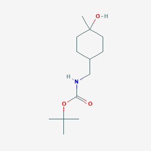 molecular formula C13H25NO3 B8646647 tert-butyl N-{[(1r,4r)-4-hydroxy-4-methylcyclohexyl]methyl}carbamate 