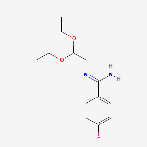 N'-(2,2-Diethoxyethyl)-4-fluorobenzene-1-carboximidamide
