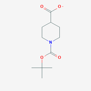 molecular formula C11H18NO4- B8646713 1,4-Piperidinedicarboxylic acid, 1-(1,1-dimethylethyl) ester 