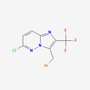molecular formula C8H4BrClF3N3 B8646730 3-(Bromomethyl)-6-chloro-2-(trifluoromethyl)imidazo[1,2-b]pyridazine CAS No. 916256-81-0