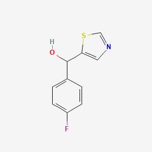molecular formula C10H8FNOS B8646754 (4-Fluorophenyl)(thiazol-5-yl)methanol 