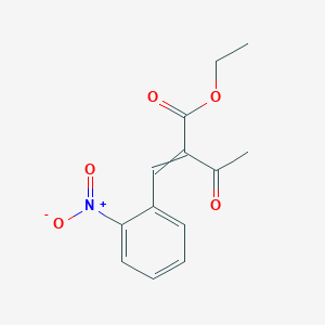 molecular formula C13H13NO5 B8646790 ETHYL 2-ACETYL-3-(2-NITROPHENYL)PROPENOATE 