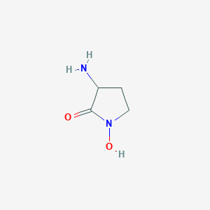 molecular formula C4H8N2O2 B086468 3-Amino-1-hydroxypyrrolidin-2-one CAS No. 1003-51-6
