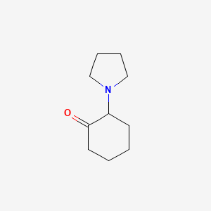 molecular formula C10H17NO B8646863 2-(Pyrrolidin-1-yl)cyclohexanone 