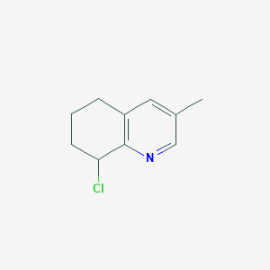 molecular formula C10H12ClN B8646975 Quinoline, 8-chloro-5,6,7,8-tetrahydro-3-methyl- CAS No. 60169-76-8