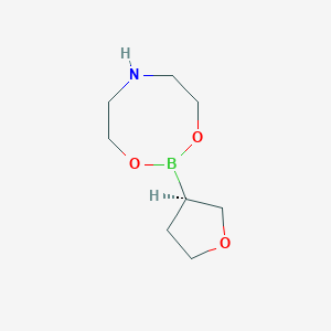 molecular formula C8H16BNO3 B008647 Diethanolamine-(3R)-(+)-tetrahydrofuranylboronate CAS No. 100858-40-0