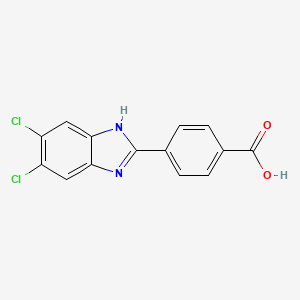 molecular formula C14H8Cl2N2O2 B8647105 4-(5,6-dichloro-1H-benzimidazol-2-yl)benzoic acid 